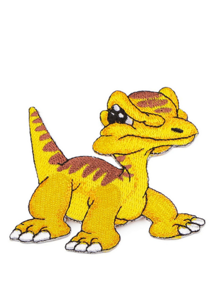 Applikation - Aufbügler - Dino - gelb